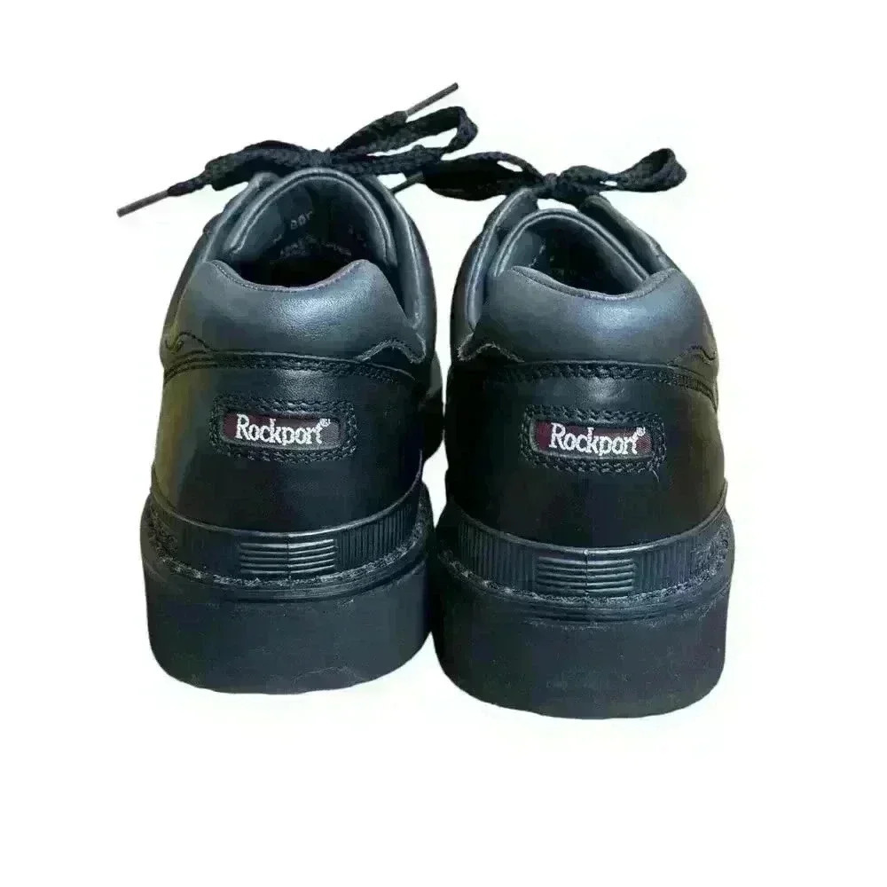 ROCKPORT Men’s Black Leather Walking Lace Up Comfort shoe size 9 - Picture 4 of 10
